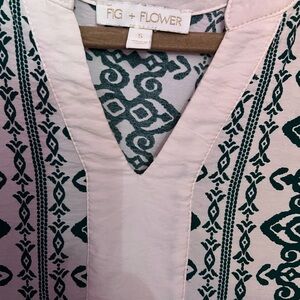 Anthropologie Fig + Flower Printed V‑Neck Midi Dress Size Small Ky Derby